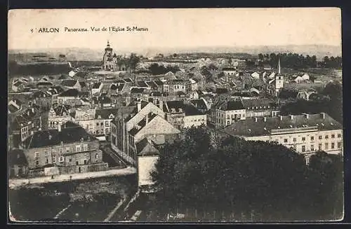 AK Arlon, Panorama, Vue de l`Eglise St-Martin