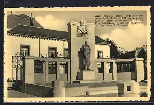 AK Arlon, Mémorial colonial érige à la mémoire de S. M. Léopold II. par le Cercle Colonial Arlonais