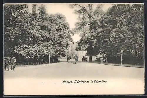 AK Anvers, L`Entrée de la Pépinière