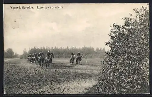 AK Camp de Beverloo, Exercice de cavalerie