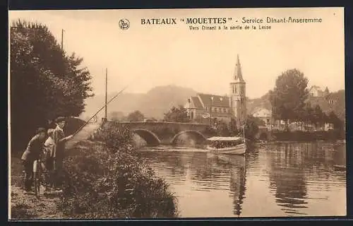 AK Dinant, Bateaux Mouettes, Service Dinant-Anseremme, Vers Dinant à la sortie de la Lesse