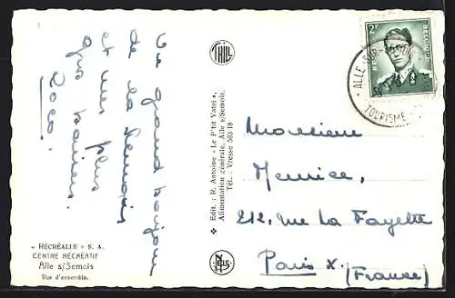 AK Alle-s-Semois, Récréalle S. A. Centre Récréatif, Vue d`ensemble