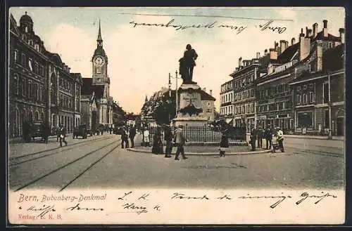 AK Bern, Platz mit Bubenberg-Denkmal