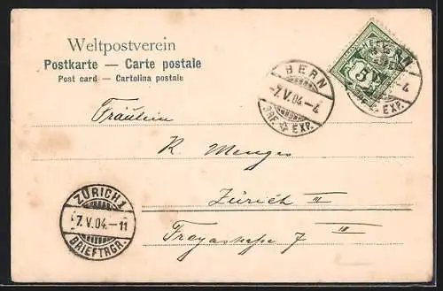 AK Bern, Platz mit Bubenberg-Denkmal