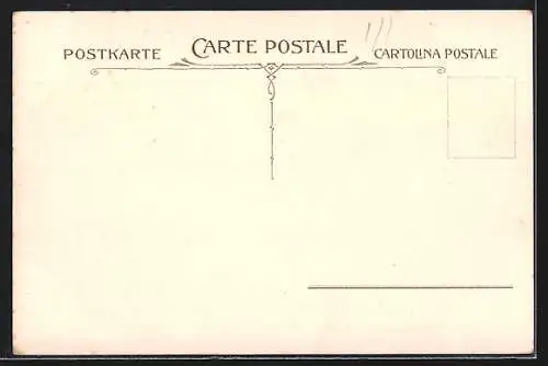 Lithographie Landarbeiter mit Pferdepflug auf dem Feld