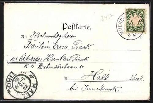 Künstler-AK München, Schäfflertanz 1900, Nik. Riedelsheimer, II. Reifenschwinger