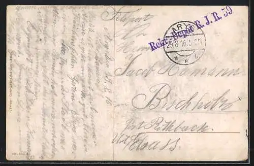 Künstler-AK A. Thiele: Soldat ist auf Urlaub zuhause und zeigt erschreckende Manieren