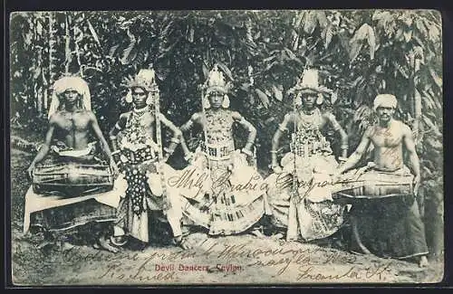 AK Ceylon, Devil Dancers, Volkstanz