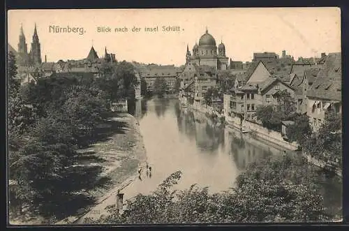 AK Nürnberg, Insel Schütt, Synagoge