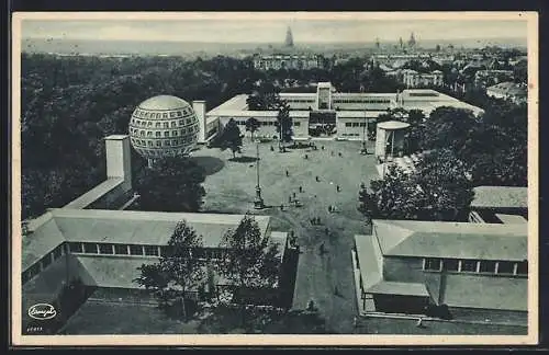 AK Dresden, Jahresschau Deutscher Arbeit, Ausstellung, Art Deco, Festplatz vom Aussichts-Turm