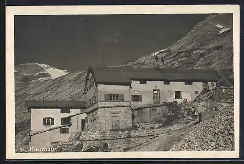 AK Knorrhütte, Blick auf die Berghütte