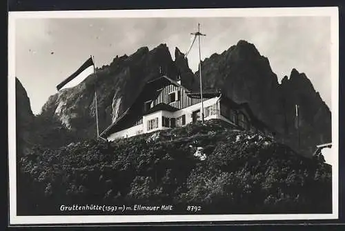 AK Gruttenhütte, Berghütte mit Ellmauer Halt