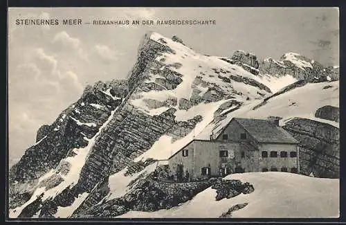 AK Riemannhaus, Steinernes Meer, Ramseiderscharte, Berghütte