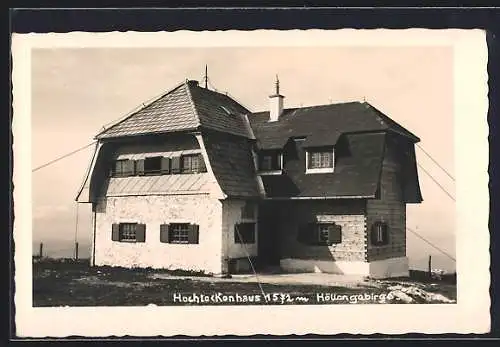 AK Hochleckenhaus, Berghütte im Höllengebirge