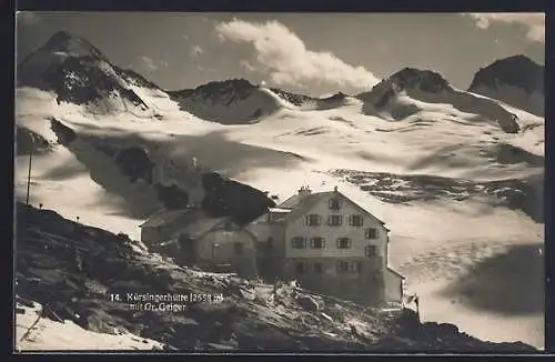 AK Kürsingerhütte, Berghütte mit Gr. Geiger