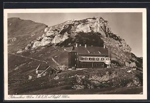 AK Rotwandhaus, Berghütte T. A. K. M. mit Gipfel