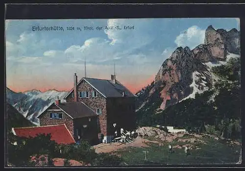 AK Erfurterhütte, Berghütte der A.-V.-S. Erfurt am Achensee