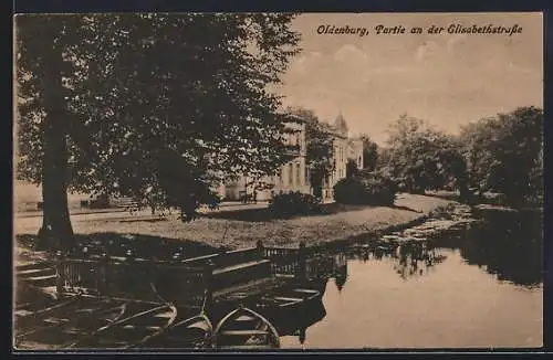 AK Oldenburg / O., Partie an der Elisabethstrasse