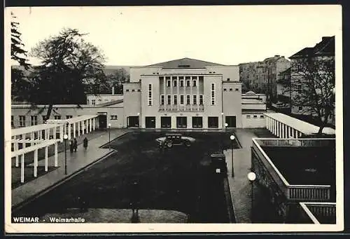 AK Weimar / Thüringen, Blick auf die Weimarhalle