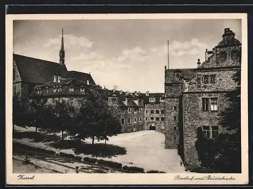 AK Kassel, Renthof & Brüderkirche, Marställer Platz