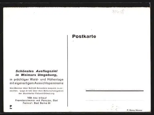 AK Buchfart /Weimar, Waldkaffe Balsamine beim Schlossberg