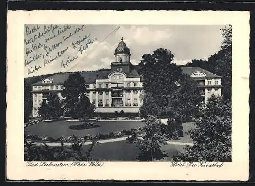 AK Bad Liebenstein /Thür. Wald, Hotel Der Kaiserhof