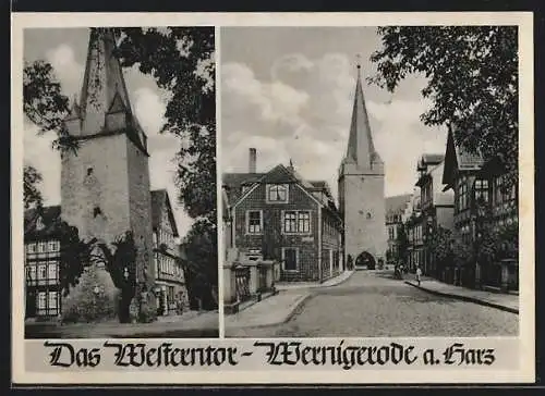 AK Wernigerode a. Harz, Blick auf das Westerntor