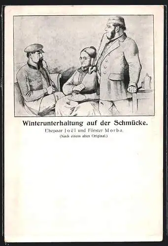 Künstler-AK Suhl, Joel-Gemeinde, Winterunterhaltung auf der Schmücke