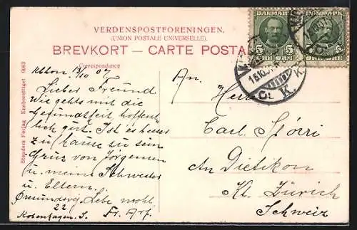 AK Kobenhavn, belebte Strassenpartie am königlichen Theater