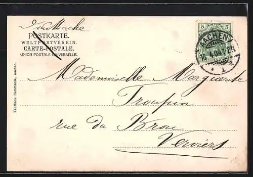 AK Aachen, Strassenpartie am Pontthor