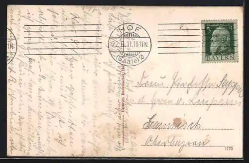 AK Hof i. B., Blick auf den Labyrinth