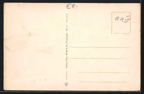 AK Chemnitz, Altes Rathaus, Dresdner Bank und Springbrunnen