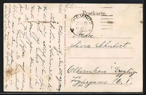 AK Chemnitz-Borna, Bismarckturm, Bismarckschlösschen