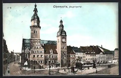 AK Chemnitz, Blick über den Hauptmarkt