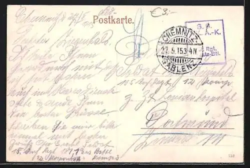 AK Chemnitz, Neues Rathaus, Hausansicht