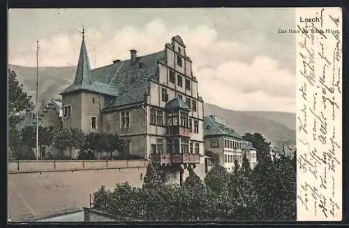 AK Lorch / Rhein, Haus der Ritter Hilger