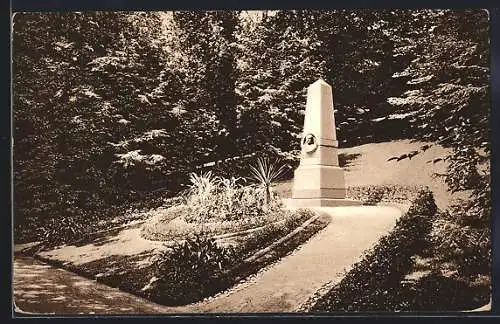 AK Chemnitz, Claussdenkmal im Stadtpark