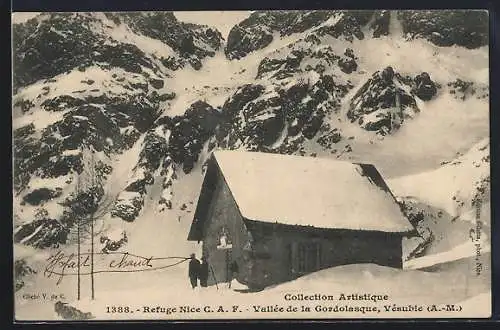 AK Vésubie, Refuge Nice C. A. F., Vallée de la Gordolasque