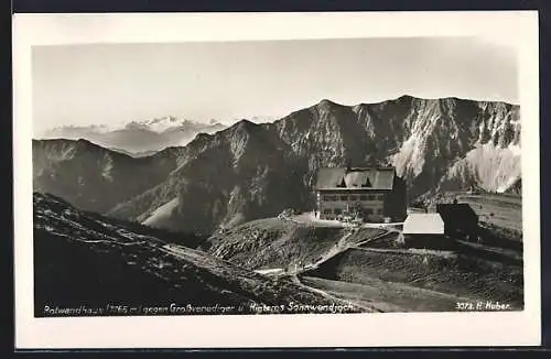 AK Rotwandhaus, Berghütte gegen Grossvenediger u. Hinteres Sonnwendjoch