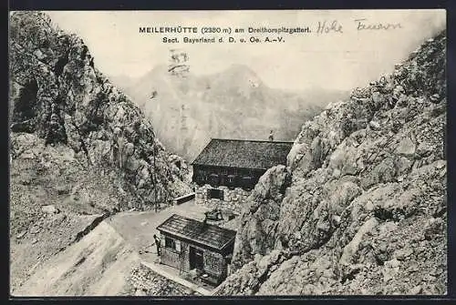 AK Meilerhütte, Berghütte mit Dreithorspitzgatterl