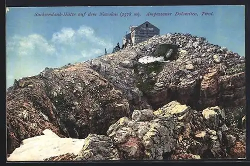 AK Sachsendank-Hütte /Nuvolau, Ansicht von unten