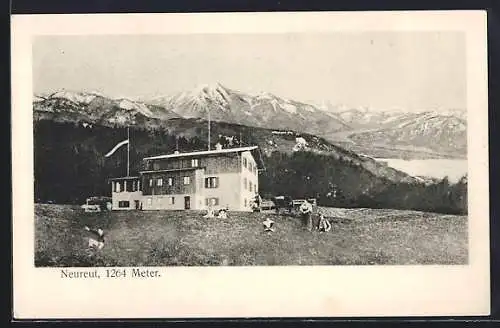 AK Neureut-Haus, Berghütte mit Gebirsgpanorama