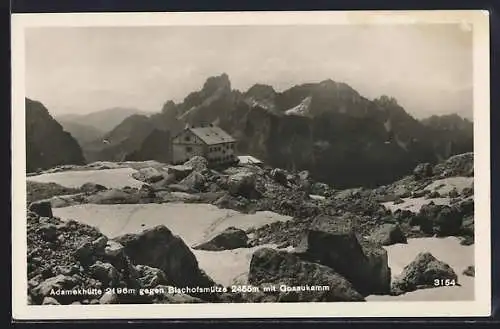 AK Adamekhütte, Blick zur Berghütte