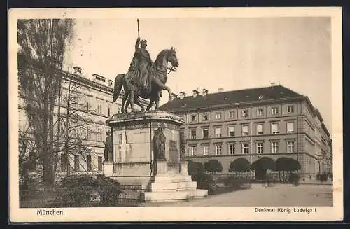 AK München, Denkmal König Ludwigs I.