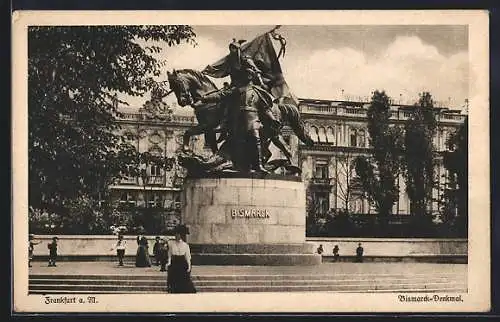 AK Frankfurt a. M., Bismarck-Denkmal