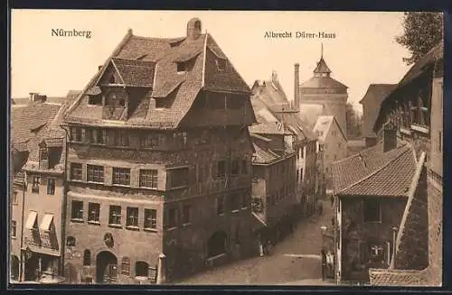 AK Nürnberg, Strassenpartie mit Albrecht Dürer-Haus