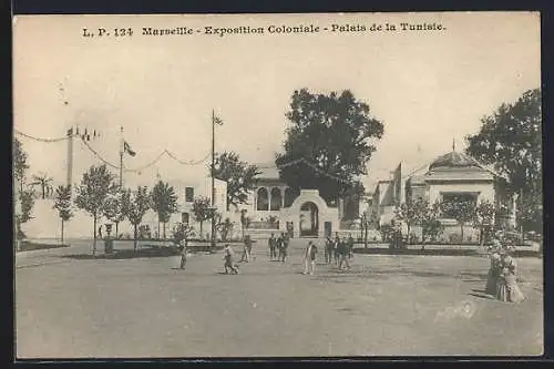 AK Marseille, Exposition Coloniale, Palais de la Tunisie