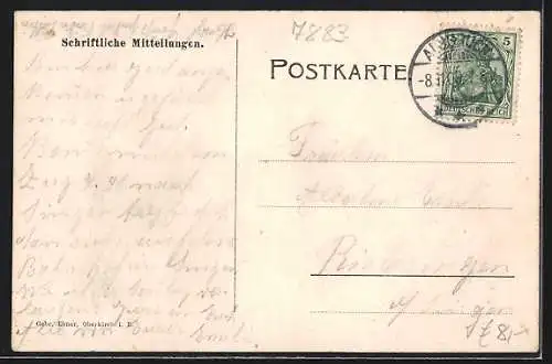 AK Görwihl, Ortsansicht aus der Vogelschau