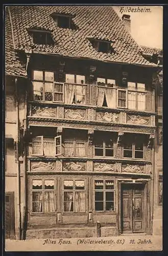 AK Hildesheim, Altes Haus in der Wollenweberstr. 61