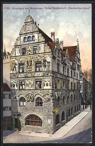 AK Konstanz /Bodensee, Hotel-Restaurant Deutsches Haus